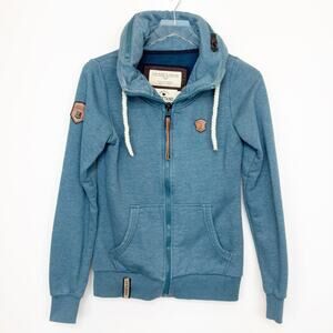 Naketano The Poets Choice Women's Blue Full Zip Sweatshirt Jacket S